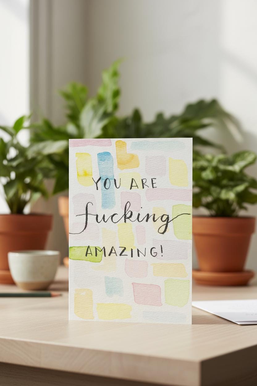 Colorful & Supportive Card | Hand-painted Watercolor Design | LGBTQ+ Pride | Celebration | Well Done | Card for Milestones | Rainbow