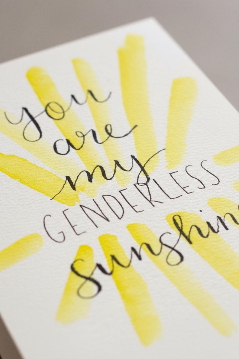 Genderless Affirmation Card | Hand-painted Watercolor Design | LGBTQ+ Pride | Celebration | Gift for Them | Card for Love & Friendship