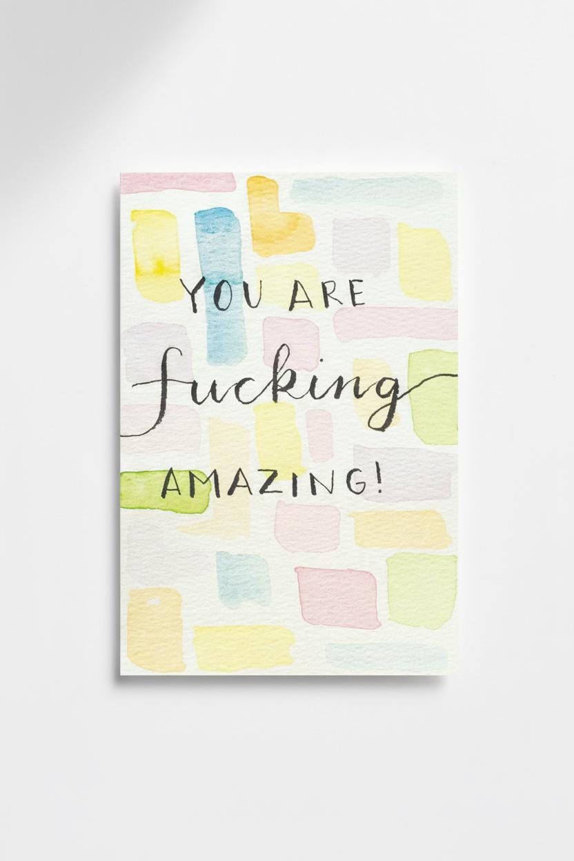 Colorful & Supportive Card | Hand-painted Watercolor Design | LGBTQ+ Pride | Celebration | Well Done | Card for Milestones | Rainbow
