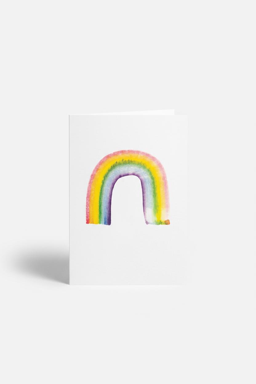 Colorful & Supportive Card | Hand-painted Watercolor Design | LGBTQ+ | Celebration | Gift for Him, Her, Them | Thank You Card | Rainbow