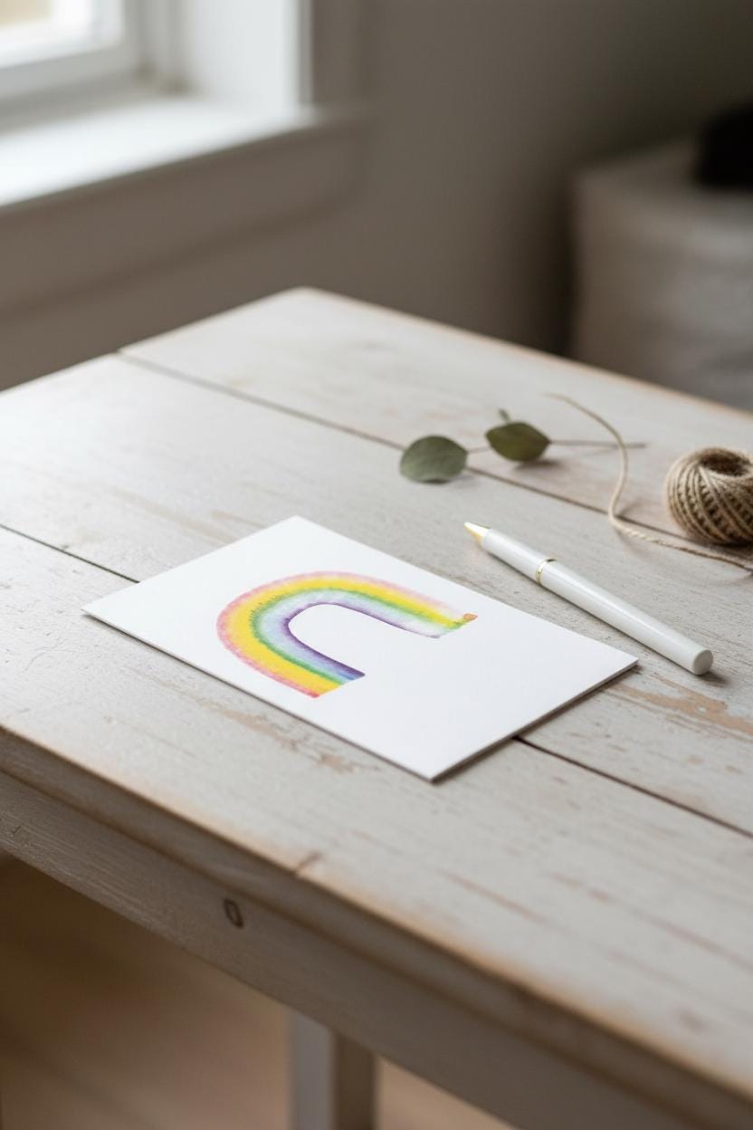 Colorful & Supportive Card | Hand-painted Watercolor Design | LGBTQ+ | Celebration | Gift for Him, Her, Them | Thank You Card | Rainbow