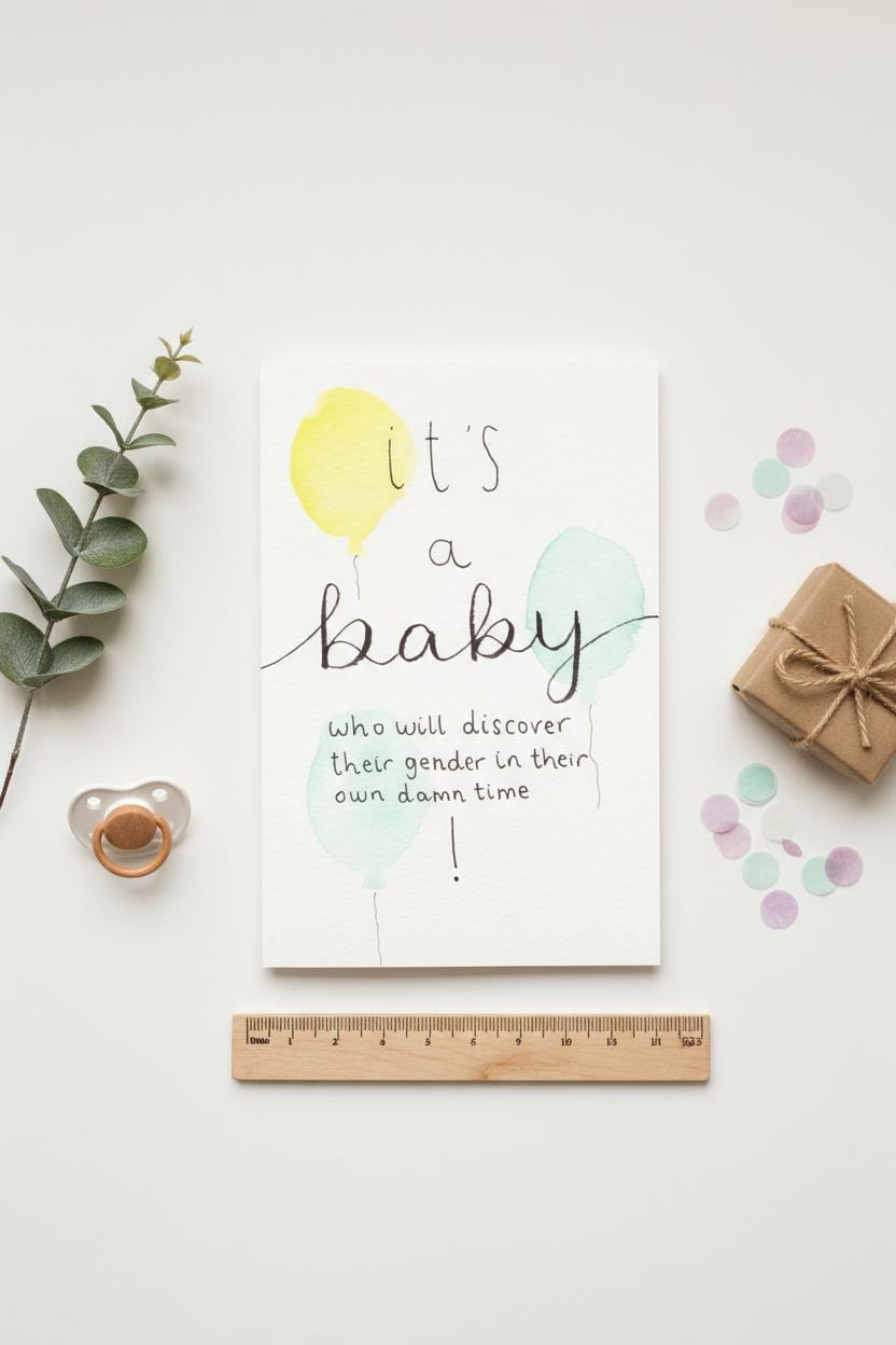 Baby Shower Celebratory Card | New Baby Announcement | LGBTQ+ | Two Dads | Gay Parents | Non-Binary Parents | Gender Neutral | Two Moms
