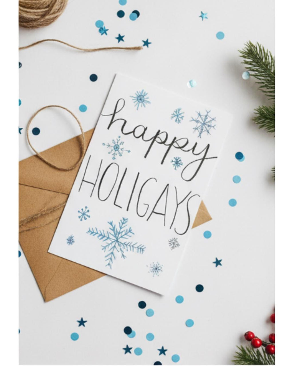 Happy Holigays Card | LGBTQ+ Inclusive | Minimalist Watercolor | Holiday Celebration Card