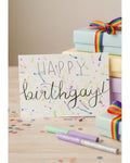 Happy Birthday Greeting Card | Rainbow Splatter Design | LGBTQ+ Inclusive | Queer Celebration | Handmade Watercolor Design | Blank Inside