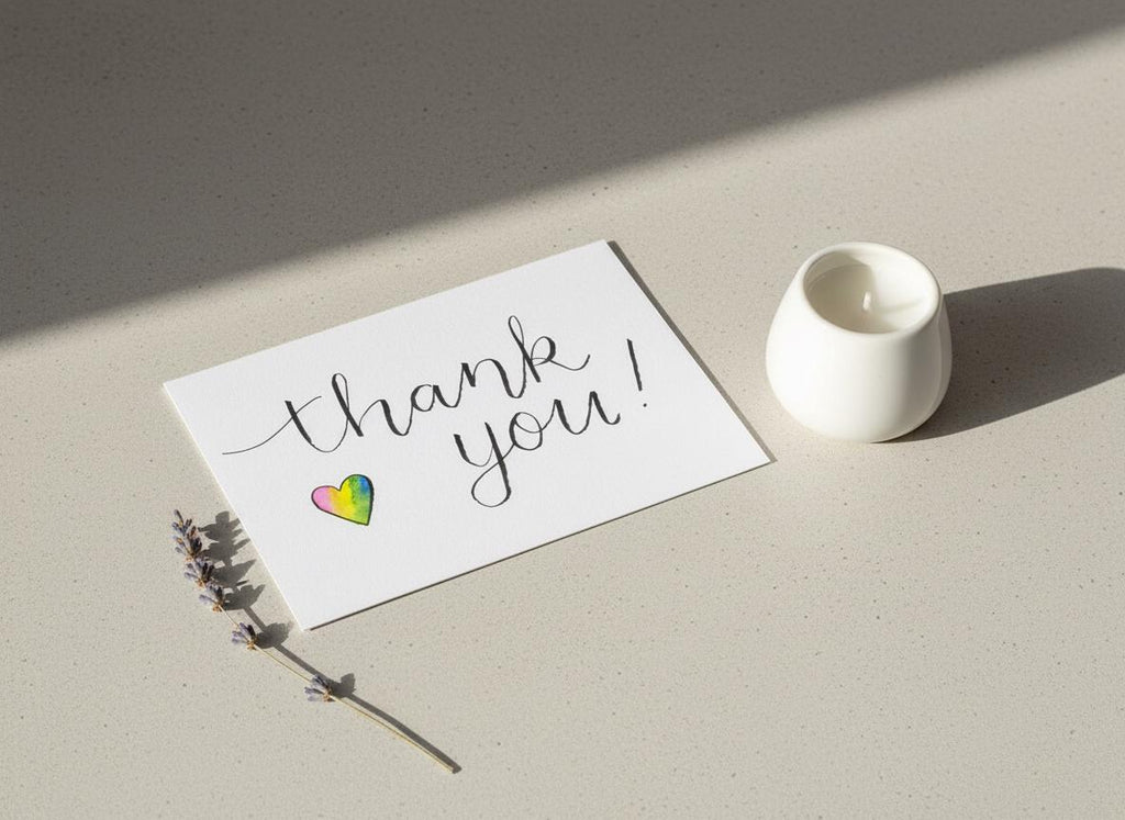 Thank You Card | Hand-painted Watercolor Design | LGBTQ+ | Celebration | Gift for Him, Her, Them | Colorful and Supportive Card | Rainbow
