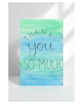 Thank You Card | Hand-painted Watercolor Gradient Design | LGBTQ+ | Celebration | Gift for Him, Her, Them | Blue and Green | Blank Inside
