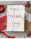 Make the Yuletide Gay Christmas Card | LGBTQ+ Inclusive | Minimalist Watercolor | Holiday Celebration Card