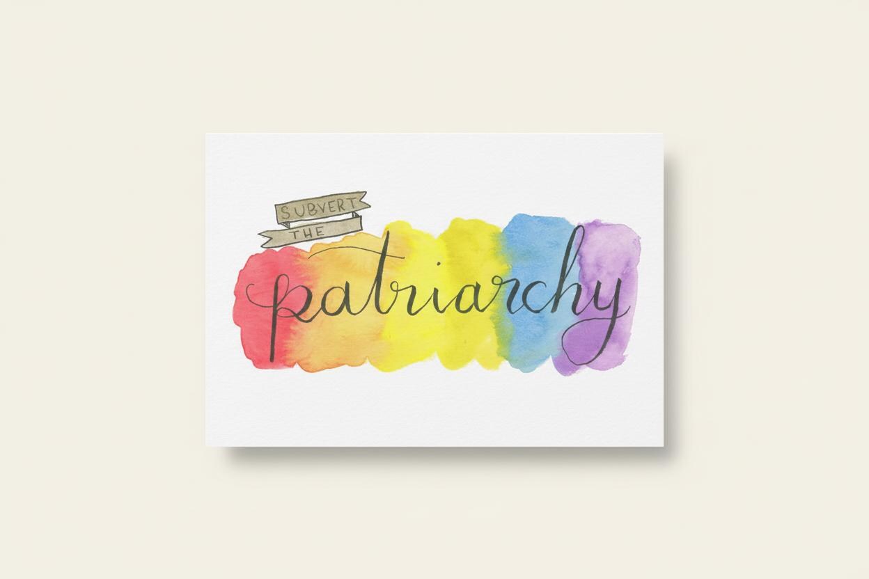 Colorful & Supportive Card | Hand-painted Watercolor Design | LGBTQ+ Pride | Feminism | Advocacy | Rainbow