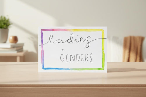 Colorful & Supportive Card | Hand-painted Watercolor Design | LGBTQ+ | Celebration | Gift for Him, Her, Them | Gender Inclusive | Rainbow