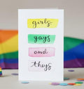 Colorful & Supportive Card | Hand-painted Watercolor Design | LGBTQ+ | Celebration | Gift for Him, Her, Them | Pride Card | Rainbow