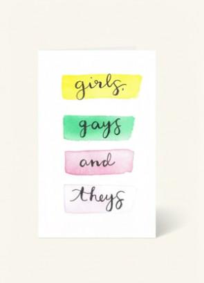 Colorful & Supportive Card | Hand-painted Watercolor Design | LGBTQ+ | Celebration | Gift for Him, Her, Them | Pride Card | Rainbow