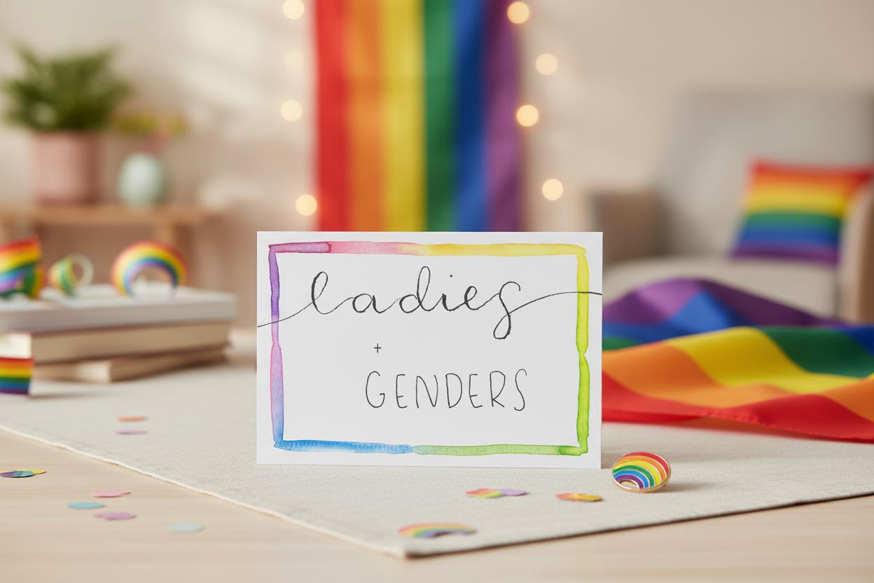 Colorful & Supportive Card | Hand-painted Watercolor Design | LGBTQ+ | Celebration | Gift for Him, Her, Them | Gender Inclusive | Rainbow