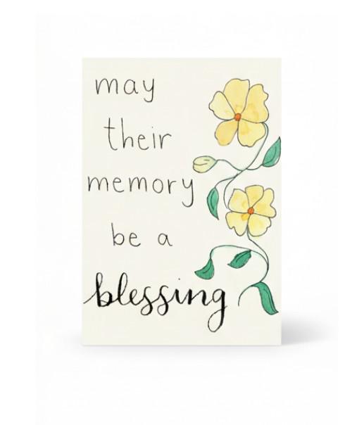May Their Memory Be a Blessing | Jewish Sympathy Watercolor | Shiva, Yahrzeit, Bereavement, Remembrance, Condolence | Gender Inclusive