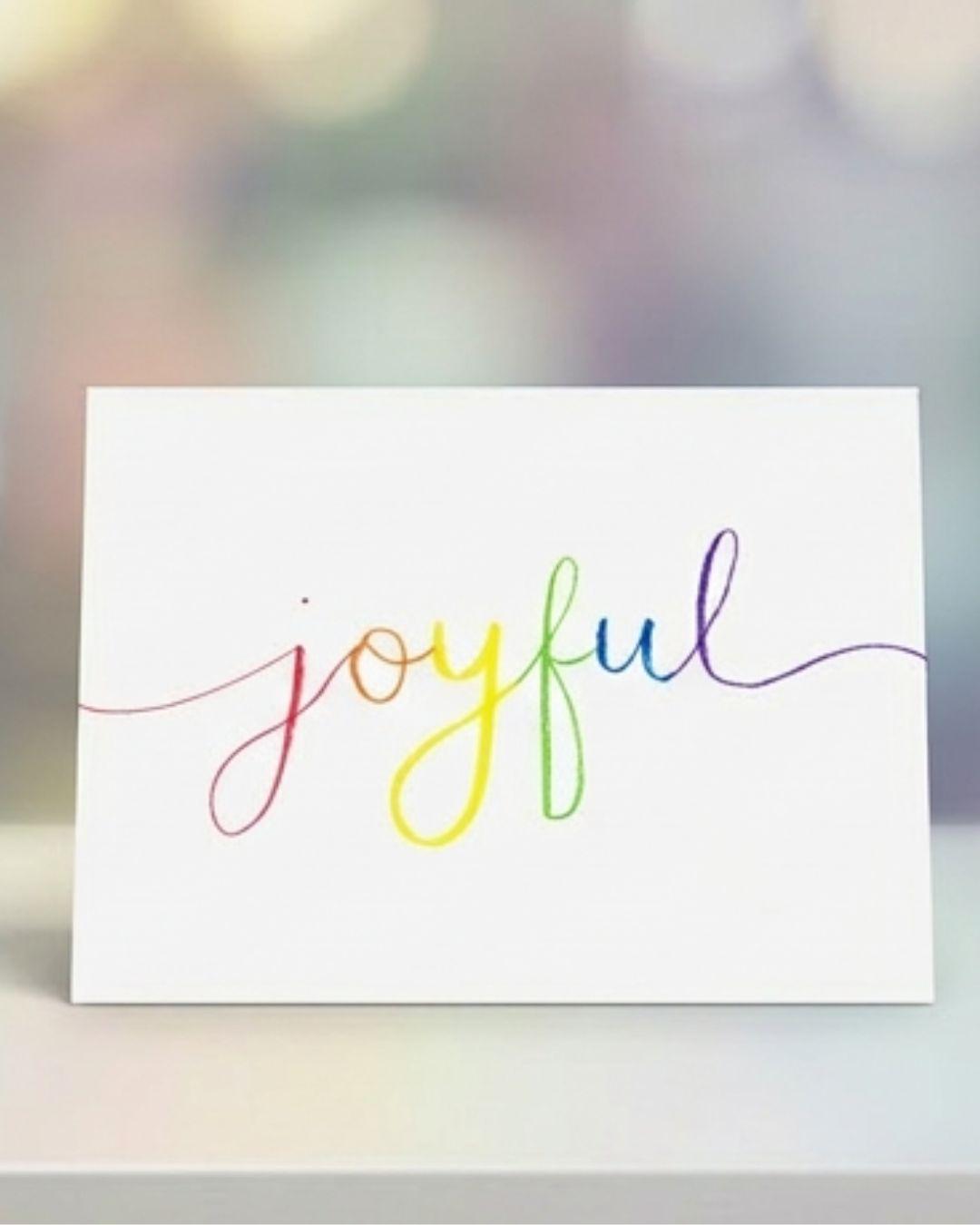 Joyfully Queer Coach x Modern Affection Prints | Rainbow Joyful | Handpainted Watercolor Design | LGBTQ+ Pride | Celebration | Spread Joy |