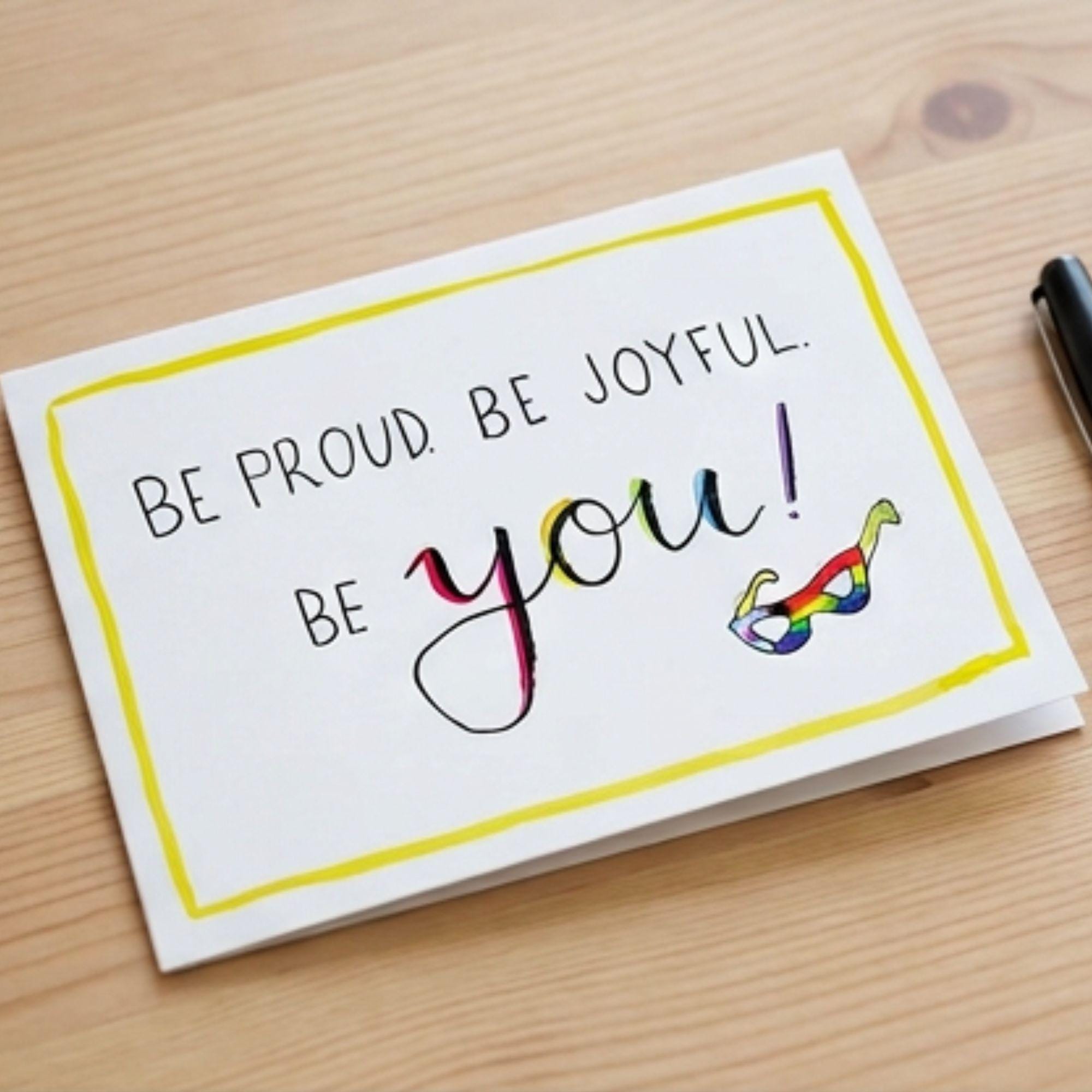 Joyfully Queer Coach x Modern Affection Prints | Be Proud Be You | Handpainted Watercolor Design | LGBTQ+ Pride | Celebration | Spread Joy |