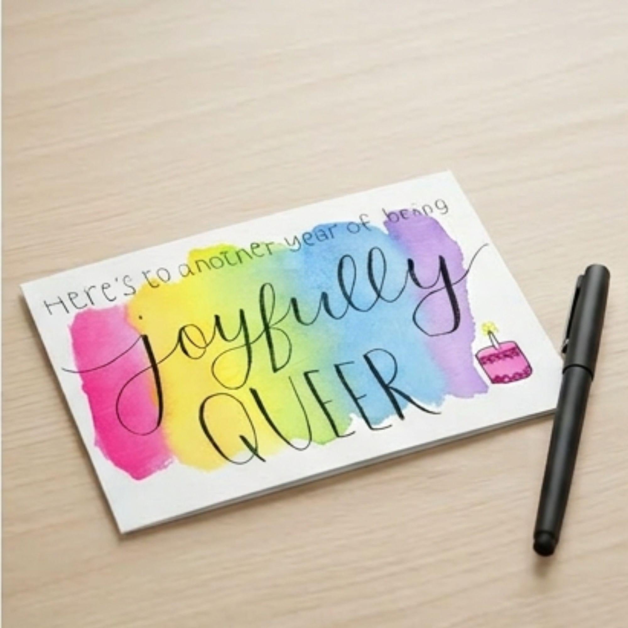 Joyfully Queer Coach x Modern Affection Prints | Joyfully Queer | Handpainted Watercolor Design | LGBTQ+ Pride | Celebration | Spread Joy |
