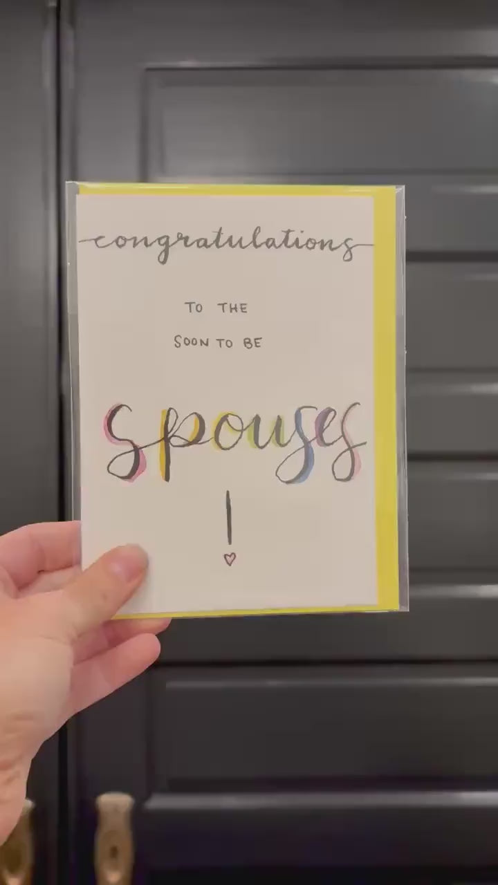 Congratulations Card | Hand-painted Watercolor Design | LGBTQ+ Pride | Celebration | Engagement | Card for Weddings, Announcements | Rainbow